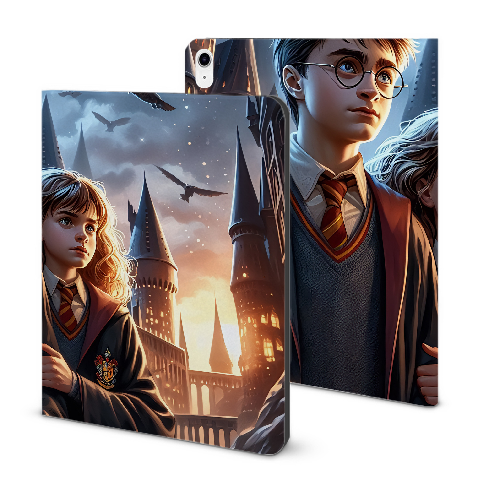 （画像用） Harry Potter ハリー・ポッターシリーズ IPad ケース ブック型 PUレザー TPU 耐衝撃 軽量 薄型 ペン収納なし 全面保護 IPad 各モデル対応